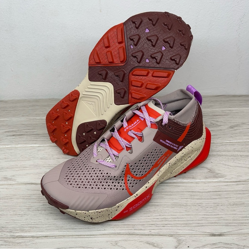 Nike ZoomX Zegama 'Diffused Taupe Picante Red' Mens DH0623-200 Size 8